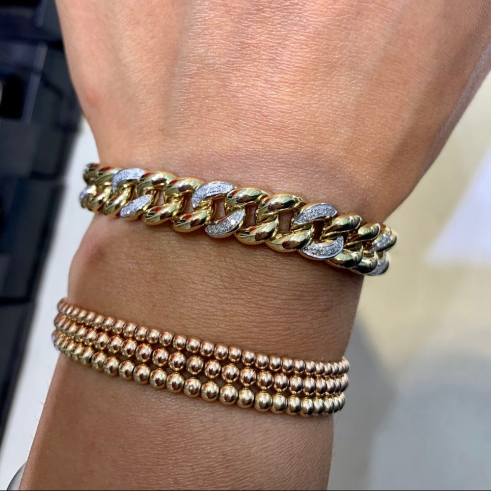 VINTAGE 10 KT GOLD LINK MIAMI CUBAN BRACELET